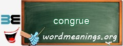 WordMeaning blackboard for congrue